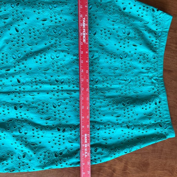 Boden Green Eyelet A-line skirt, NWT - Picture 5 of 8